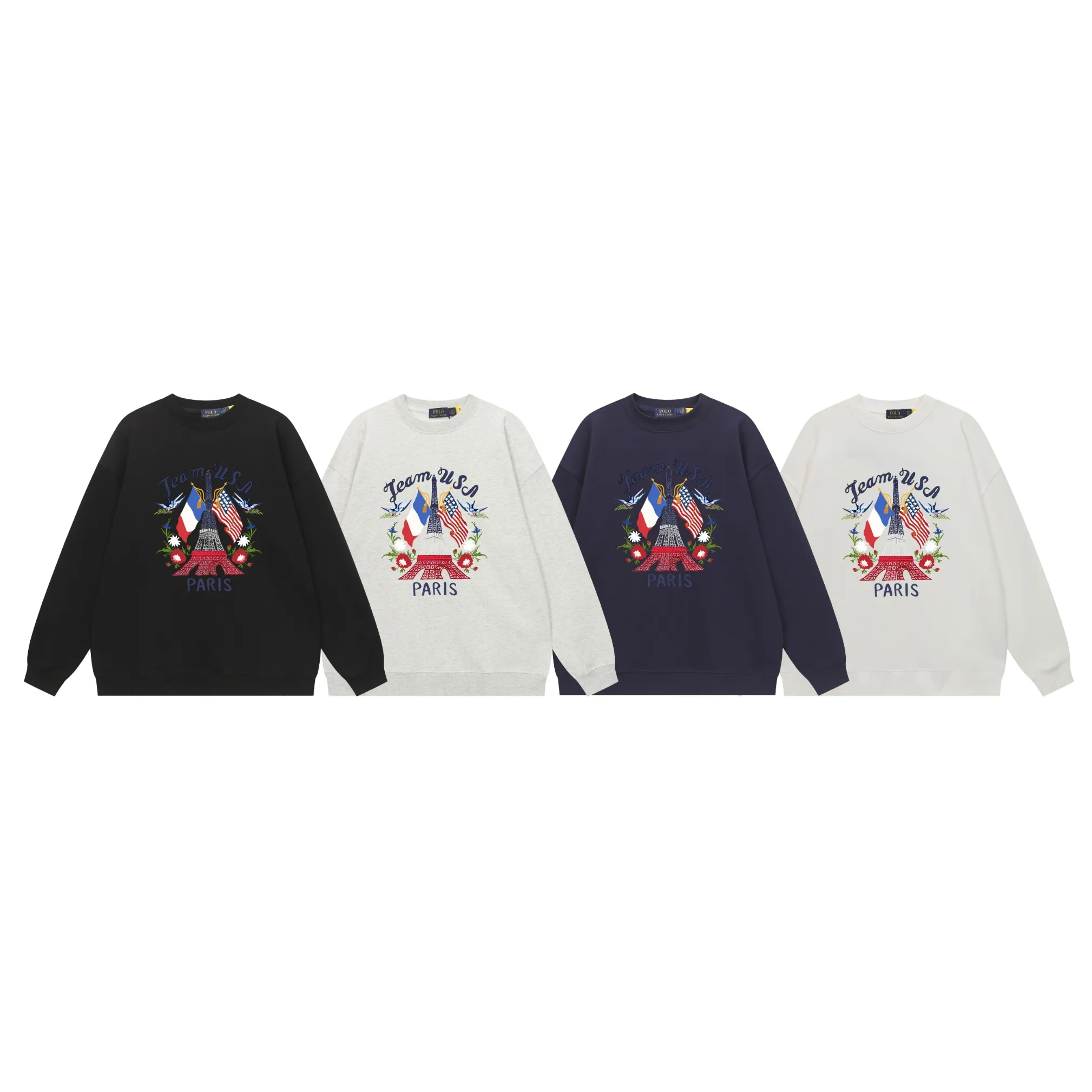 P200 Long-term stock] RalphLauren/Ralph Lauren 2025 autumn and winter new bear letter print 420g heavy large terry sweatshirt Ralph Lauren's age-reducing item, the coat fabric is made of 85% cotton ➕15% polyester, which not only retains the softness, comfort and breathability of cotton, but also adds the wear resistance and wrinkle resistance of polyester fiber, making the clothes more durable and easy to care for. Even in slightly cooler weather, you won't feel stuffy when wearing it. This kind of fabric has a natural crisp feel and is not easy to pill or deform. The bear on the chest is printed with English letters. It is full of color, full of three-dimensionality, and lifelike, adding a bit of liveliness and interest to the whole sweatshirt. There is no pressure to dress, regardless of age or gender. Complete accessories! Color: black, white, navy blue, light floral gray Size: M-L-XL-XXL